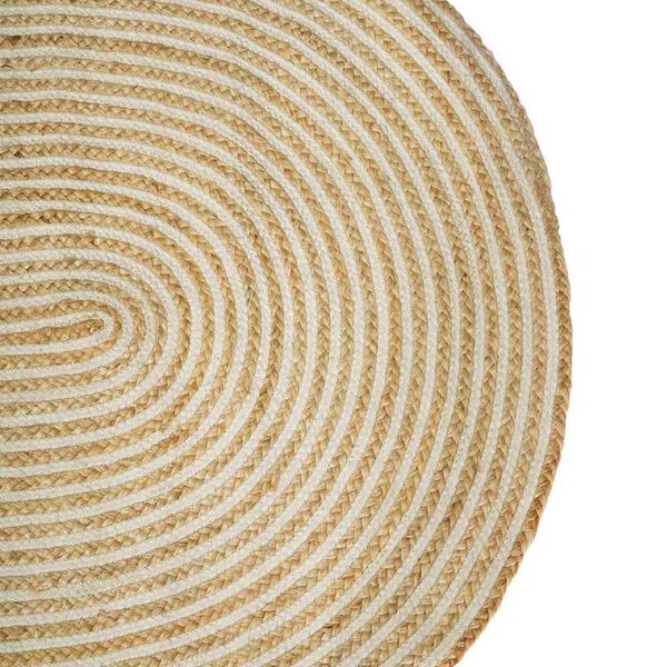 vidaXL Tapis Naturel et Blanc 205 x 305 cm Jute
