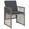 vidaXL Ensemble de salle &agrave; manger pour jardin 9 pcs Gris polyrotin