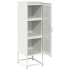 vidaXL Buffet haut blanc 36x39x123 cm acier laminé à froid