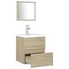 vidaXL Ensemble de meubles de salle de bain Ch&ecirc;ne sonoma Agglom&eacute;r&eacute;