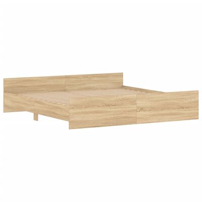 vidaXL Cadre de lit sans matelas chêne sonoma 180x200 cm