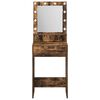 vidaXL Table de Toilette Ch&ecirc;ne fum&eacute; 50 x 41 x 135 cm Bois d'ing&eacute;nierie