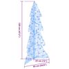 vidaXL Sapin de No&euml;l avec 100 LED Bleu 120 cm Acrylique