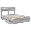 vidaXL Cadre de lit Gris Sonoma 140 x 200 cm Bois Ing&eacute;nierie