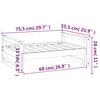 vidaXL Lit pour chien 75,5x55,5x28 cm Bois de pin solide