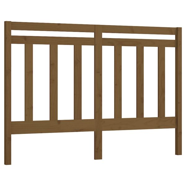 vidaXL T&ecirc;te de lit Marron miel 166x4x100 cm Bois massif de pin