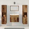 vidaXL Ensemble de mobilier de salle de bain 4 pcs Bois Ancien