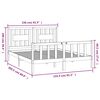 vidaXL Cadre de lit sans matelas marron bois massif