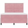 vidaXL Lit &agrave; ressorts avec matelas Rose 140 x 190 cm tissu