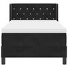 vidaXL Lit &agrave; ressorts avec matelas Noir 190 x 90 cm Polyester