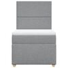 vidaXL Sommier &agrave; lattes de lit et matelas Gris clair 90x190 cm Tissu