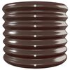 vidaXL Lit sur&eacute;lev&eacute; de jardin Acier galvanis&eacute; marron