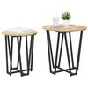 vidaXL Ensemble de tables d'appoint 2 pcs Ch&ecirc;ne Sonoma et noir