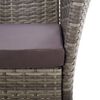 vidaXL Mobilier &agrave; d&icirc;ner 7 pcs r&eacute;sine tress&eacute;e et bois d'acacia gris