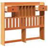 vidaXL T&ecirc;te de lit avec rangement cire marron 135cm bois massif de pin
