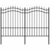 vidaXL Cl&ocirc;ture de jardin Woerden avec pointe de lance noir 240x150 cm
