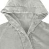 vidaXL Peignoir avec capuche Gris l Flanelle