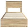 vidaXL Lit de Rangement Ch&ecirc;ne Sonoma 100 x 200 cm Bois d'ing&eacute;nierie