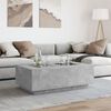 vidaXL Table basse avec LED infini gris b&eacute;ton 116x69x40 cm