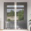 vidaXL Rideaux en voile avec passe-tringles 2 pcs noir