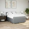 vidaXL Sommier &agrave; lattes de lit avec matelas Gris clair 140x190cm Tissu