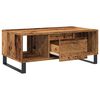 vidaXL Table basse vieux bois 90x50x36,5 cm bois d'ing&eacute;nierie