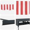 vidaXL Auvent R&eacute;tractable Rouge et Blanc 350 x 250 cm Tissu et M&eacute;tal