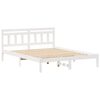vidaXL Cadre de lit Blanc 160 x 200 cm Pin massif