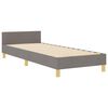 vidaXL Cadre de lit avec t&ecirc;te de lit Taupe 90 x 200 cm tissu
