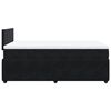 vidaXL Sommier &agrave; lattes de lit avec matelas noir 120x190 cm velours