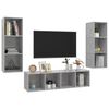 vidaXL Ensemble de meuble TV 3 pcs Gris b&eacute;ton Bois d'ing&eacute;nierie