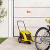vidaXL Remorque de v&eacute;lo pour animaux de compagnie jaune