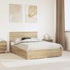 vidaXL Cadre de lit Ch&ecirc;ne Sonoma 140 x 190 cm Bois d'ing&eacute;nierie