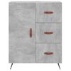 vidaXL Buffet gris b&eacute;ton 69,5x34x90 cm bois d'ing&eacute;nierie