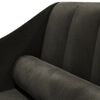 vidaXL Chaise longue avec traversin noir velours