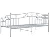 vidaXL Cadre de canap&eacute;-lit sans matelas gris m&eacute;tal 90x200 cm