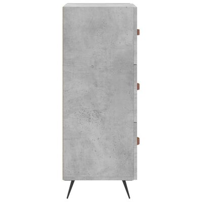 vidaXL Buffet Gris béton 34,5x34x90 cm Bois d'ingénierie