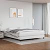 vidaXL Sommier &agrave; lattes de lit avec matelas Blanc 180x200cm Similicuir