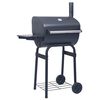 vidaXL Gril barbecue au charbon avec &eacute;tag&egrave;re inf&eacute;rieure Noir