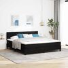 vidaXL Lit &agrave; ressorts avec matelas Noir 180 x 200 cm tissu