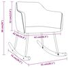 vidaXL Chaise &agrave; bascule Bleu Tissu