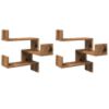 vidaXL &Eacute;tag&egrave;res d'angle murales 2 pcs vieux bois 40x40x49,5 cm