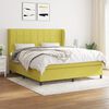 vidaXL Sommier &agrave; lattes de lit avec matelas Vert 180x200 cm Tissu