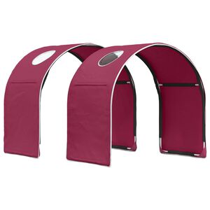 vidaXL Tunnel de lit pour lit mezzanine d'enfants 2 pc Rouge Polyester