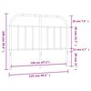 vidaXL T&ecirc;te de lit m&eacute;tal noir 120 cm
