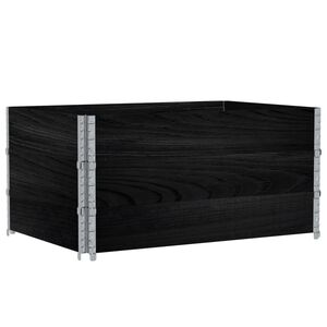 vidaXL Colliers de palette 3 pcs noir 120x80 cm bois de pin solide