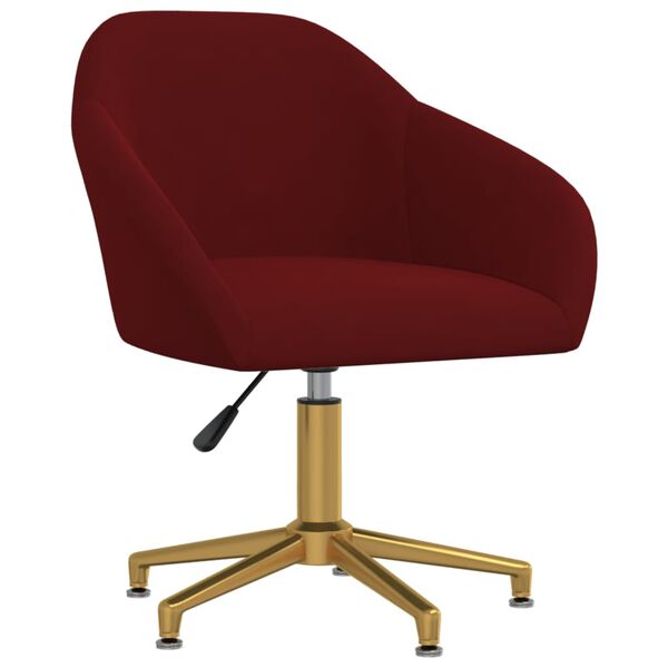vidaXL Chaise pivotante &agrave; manger Rouge bordeaux Velours