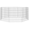 vidaXL Enclos pour animaux en libert&eacute; 8 panneaux 54x60cm fer galvanis&eacute;