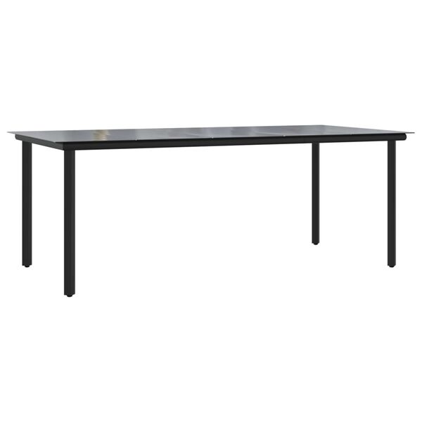 vidaXL Ensemble &agrave; manger de jardin 9pcs coussins noir r&eacute;sine tress&eacute;e
