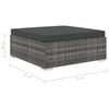 vidaXL Salon de jardin 4 pcs avec coussins r&eacute;sine tress&eacute;e gris